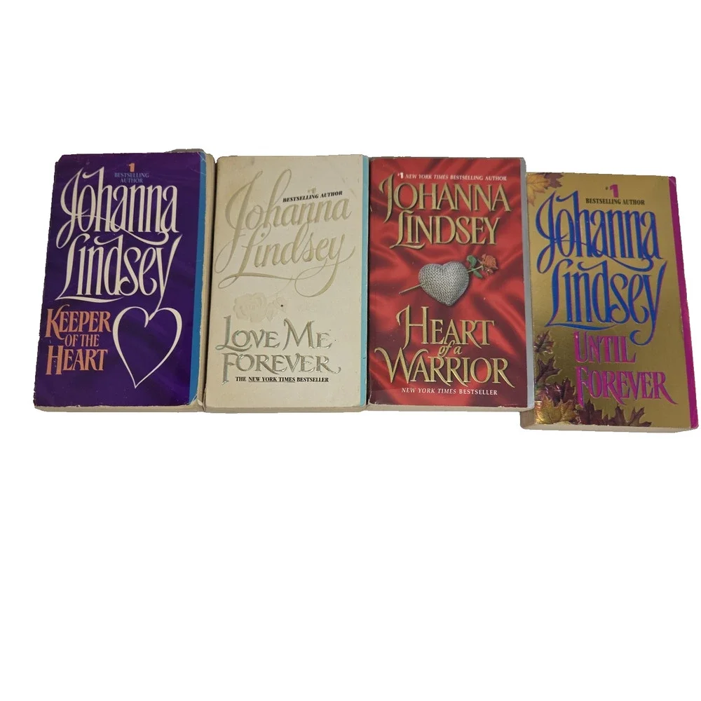 Vtg Johanna Lindsey Book Books Lot of 4 Romance Retro Fantasy